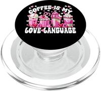 Coffee Is My Love Funny Language For Women Valentines Latte PopSockets PopGrip per MagSafe