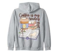 Coffee Is My Reading Fuel Book Lover Bookworm Reader Felpa con Cappuccio