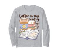 Coffee Is My Reading Fuel Book Lover Bookworm Reader Maglia a Manica