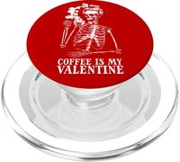 Coffee Is My Valentine - Scheletro da donna PopSockets PopGrip per MagSafe