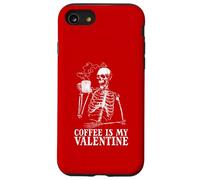 Coffee Is My Valentine Uomo Scheletro Bere Caffè Custodia per iPhone SE (2020) / 7/8