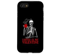 Coffee Is My Valentine Uomo Scheletro Bere Caffè Custodia per iPhone SE (2020) / 7/8