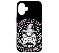 Coffee Is My Witches Brew Witchy Vibe Halloween Coffee Custodia per iPhone 16