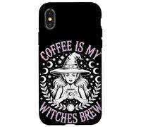 Coffee Is My Witches Brew Witchy Vibe Halloween Coffee Custodia per iPhone X/XS