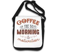 Coffee Is The Best Morning Motivation - Borsa a tracolla bianca