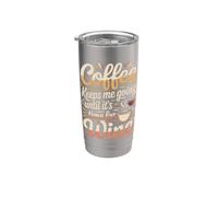 Coffee Keeps Me Going Until It's Time For Wine - Bicchiere termico in acciaio inox doppia parete
