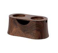 Coffee Knock Box 2 in 1 con stazione di pressatura staccabile e tappetino per pressare caffè, riduzione del rumore e base antiscivolo per una migliore preparazione dell'espresso (marrone)