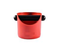 Coffee Knock Box Anti Slip Shock-assorbente Dump Coffee Grind Knock Espresso Grind Dump Waste Bin Cafe For Barista(Red)