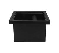 Coffee Knock Box Chute | Stainless Steel Built - in Bottomless Design | Fits Under Desk Trash Can/Home Coffee Bar | Detachable Rubber Rod for Easy Maintenance