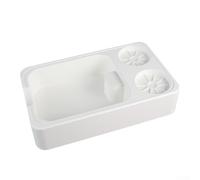 Coffee Knock Grounds Box con organizer per accessori per espresso, con porta manomissione e distributore in un'unica unità compatta con cuscinetti per la riduzione del rumore (bianco)