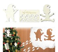 Coffee Life Plus Modello di Impronta di Gnomo,Stencil per gnomi,Stencil Finestra Elfo,Stencil Impronta Natalizi,per Interni, Elfo, Accessori per Natale, Spray da Neve, Stencil Riutilizzabili (A)
