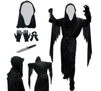 Coffee Life Plus®Scream Costume,Maschera Ghost Scream Costume,Costumi di Halloween,Halloween Carnival Scream Costume Cosplay (L)