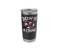 Coffee Lover Espresso Skull Decaf Is A Crime Bicchiere termico in acciaio inox doppia parete