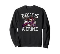 Coffee Lover Espresso Skull Decaf Is A Crime Felpa