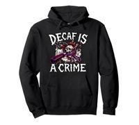 Coffee Lover Espresso Skull Decaf Is A Crime Felpa con Cappuccio