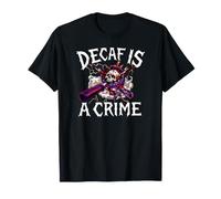 Coffee Lover Espresso Skull Decaf Is A Crime Maglietta