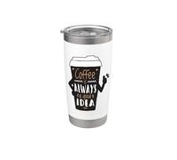 Coffee Lover Gift Espresso Latte Art Cafe Black Bicchiere termico in acciaio inox doppia parete
