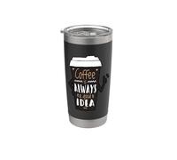 Coffee Lover Gift Espresso Latte Art Cafe Black Bicchiere termico in acciaio inox doppia parete