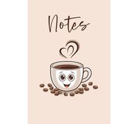 Coffee Lover Notebook: Composition Book, 6" x 9" - 120 Lined Pages, Cute Kawaii CoffeeCup and Bean, Sweet Gift for Caffeine Lovers