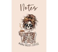 Coffee Lover Notebook: Composition Book, 6" x 9" - 120 Lined Pages, Mama Needs Caffeine journal, Softcover for Mom