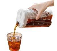Coffee Makers, Cold Brew Tea Maker, 56.98x9801 inches 350 Mesh Fine Filter Bottle with Scale, Portable Iced Drink Infuser for Kitchen Camping Tea Flavored Beverages, Brewing