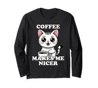 Coffee Makes Me Nicer Maglia a Manica