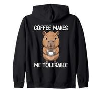 Coffee Makes Me Tolerable Felpa con Cappuccio