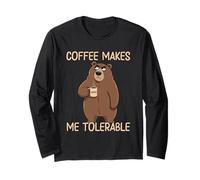 Coffee Makes Me Tolerable Maglia a Manica
