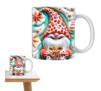 Coffee Mug - Christmas Mug | Gnome Mug | Ceramic Mug | Ceramic Garden Mug with Colorful Gnomes Christmas Gnome Mug For Cool Birthday Mug Coffee Cup For Mom, Best Friend & Co-worker