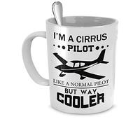 Coffee Mug for Best Gifts I'm A Cirrus Pilot Mug (White) - Cirrus Airplane Coffee Mug - Cirrus Mug - Cirrus Cup - Cirrus Merchandise - Cirrus Mug - Cirrus Pilots Are Way C