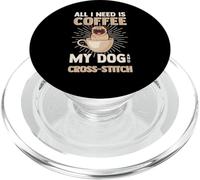 Coffee My Dog & Punto Croce | Cani Caffeina & Cucitura PopSockets PopGrip per MagSafe
