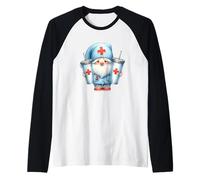 Coffee Nurse GNOME Graphic for Women for Work And Nurse Life Maglia con Maniche Raglan