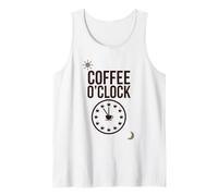 Coffee O'Clock - Divertente Design Minimalista con Caffeina Canotta