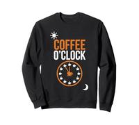 Coffee O'Clock - Divertente Design Minimalista con Caffeina Felpa