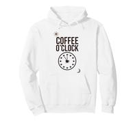 Coffee O'Clock - Divertente Design Minimalista con Caffeina Felpa con Cappuccio