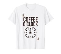 Coffee O'Clock - Divertente Design Minimalista con Caffeina Maglietta