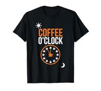 Coffee O'Clock - Divertente Design Minimalista con Caffeina Maglietta