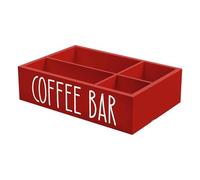 Coffee Organizer, Wooden Tea Storage, 11.81x7.87x1.97 Inches, Coffee Cup Container, Removable Divider Rack for Home, Kitchen, Desk, Workplace, Restaurant, Hotel, Bathroom, Travel, Dorm, Cafe
