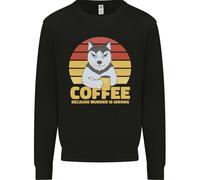 Coffee Perché L'Omicidio È Sbagliato Divertente Maglione Per Bambini Con Cani