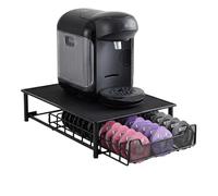 Coffee Pod Drawer - 60 Capacity Sliding Coffee-Organizer | Heavy-Duty Metal Wire Coffee Pod Holder with Drawer | Perfect for Kitchen Dining Room Living Room Office Countertop Coffee-Machine Storage