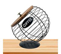 Coffee Pods Holder - Coffee Pod Organizer, Coffees Pod Stand with Lid, Large Capacity Coffees Pods Basket, Coffeee Storage Station for Desktop Ornament, Home, Living Room, Banana, Pear, Snack