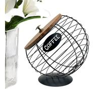 Coffee Pods Holder - Coffee Pod Organizer, Coffees Pod Stand with Lid, Large Capacity Coffees Pods Basket, Coffeee Storage Station for Desktop Ornament, Home, Living Room, Banana, Pear, Snack