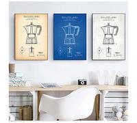 Coffee Pot Patent Posters And Prints Bialetti Moka Poster Coffee Blueprint Art Picture Canvas Painting Kitchen Wall Art Decor 60Cmx80Cmx3Pcs Senza Telaio