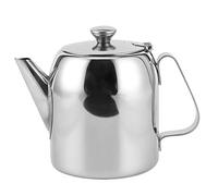 Coffee Pot Teapot, Teapot Stainless Steel Tea Kettle Mirror Finish Food Grade Material Cold Short Spout Pour Over Round Water for Home Kitchen Hotel Restaurant Conference Room (32 once (circa 850 ml))
