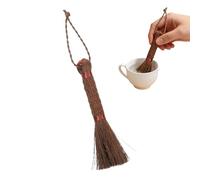 Coffee Powder Brush | 13.5×1.5cm Gardening Cleaning Broom | Gentle Yet Effective Scrub, Reliable Crevice Access | Palm Fiber Powder Tea Brush | For Indoor Plant Potted Flower Coffee Machine