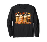Coffee Pumpkin Latte Spice Coffee Love Fall Season Halloween Maglia a Manica