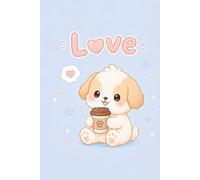 Coffee Puppy Notebook: Kawaii Aesthetic Lined Notebook for Notes, Journaling, School & Daily Writing - Cute Pastel Animal Cover Design for Girls, Teens & Women