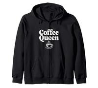 Coffee Queen Funny Coffee Lover per i tossicodipendenti di Caffeina Felpa con Cappuccio