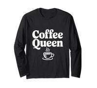 Coffee Queen Funny Coffee Lover per i tossicodipendenti di Caffeina Maglia a Manica