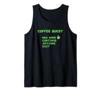 Coffee Quest Barista Gaming Divertente Retro 8 Bit Caffeina Canotta